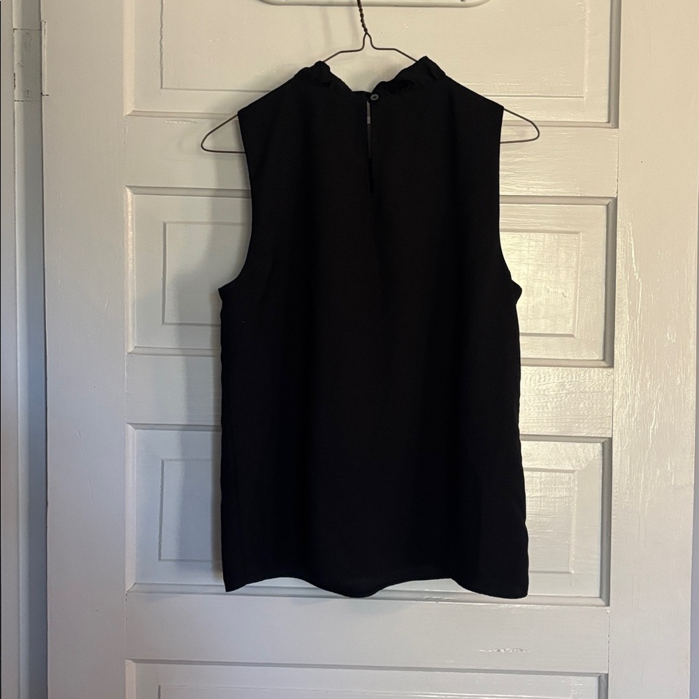 J. Crew Black Ruffle Neck Blouse - Picture 4 of 4